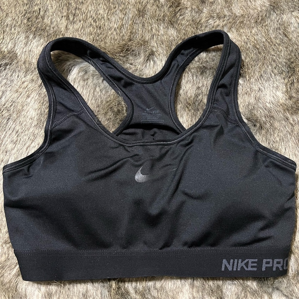 Black Nike Pro-fit bra, size medium